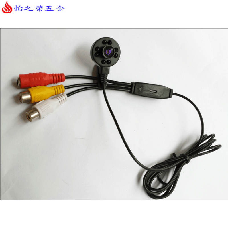 迷你夜视有线监控摄像头小型款式有线摄像机微型AV监视模拟探头 1.8MM猫眼镜头 默认尺寸图片