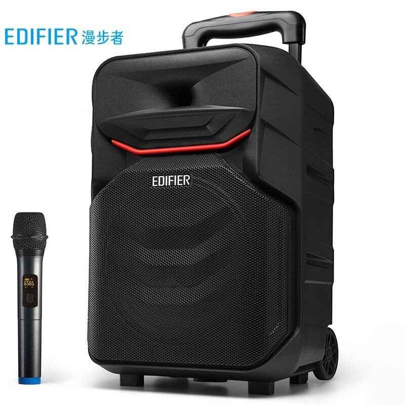 漫步者（EDIFIER）PP308户外移动多媒体音响8英寸广场舞音响蓝牙拉杆音箱户外音响会议音响黑色图片