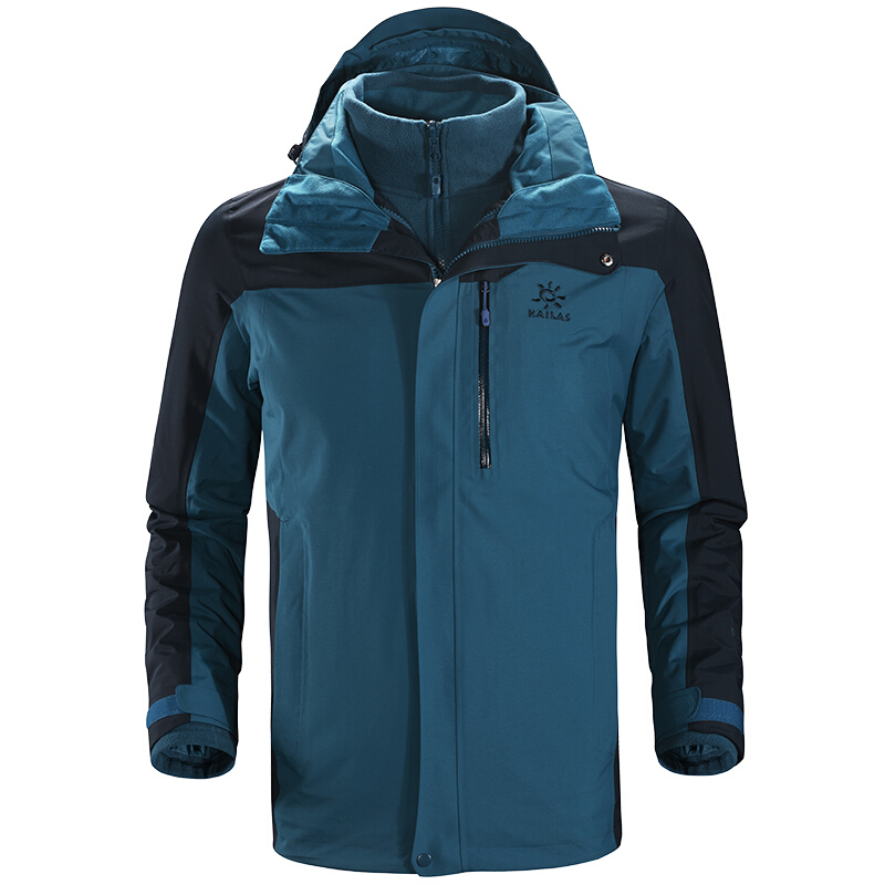 凯乐石户外登山服男防水防风衣女保暖抓绒三合一冲锋衣/远征pro