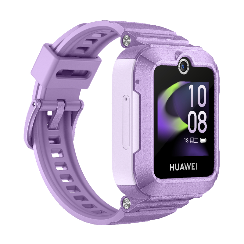 华为/HUAWEI 儿童手表 5 仲夏紫 硅胶表带 智能手表 离线定位 畅连视频通话 微信儿童手表版 快充大电池 绿色守护 防沉迷 上课禁用
