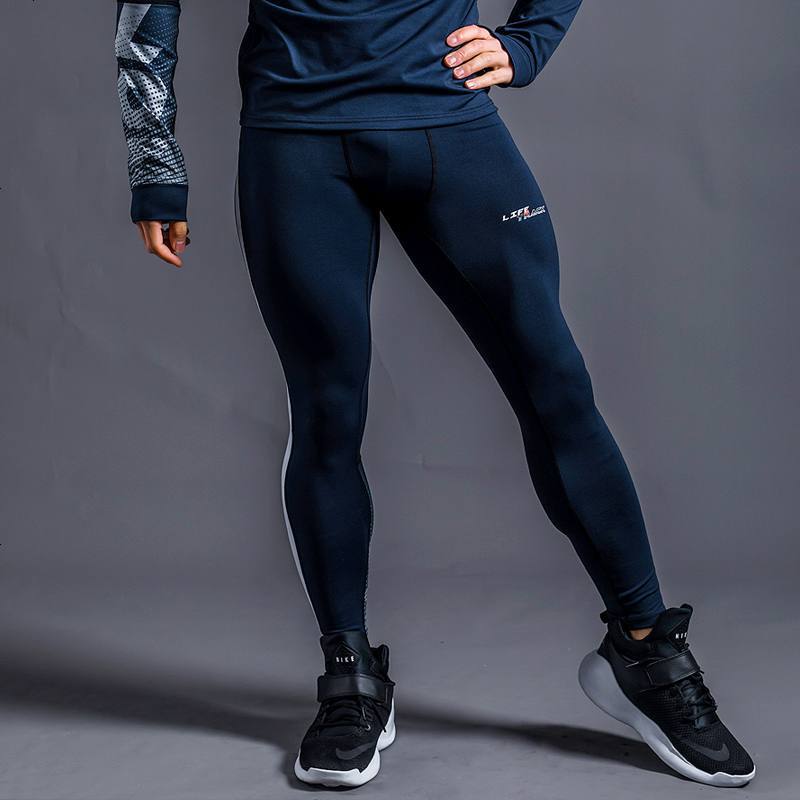 男士健身紧身裤速干透气弹力篮球打底裤跑步吸汗训练裤压缩长裤