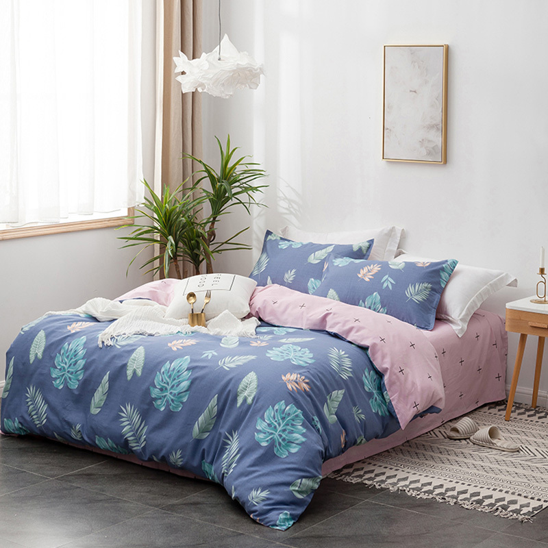 雅兰家纺曼妙花韵全棉四件套曼妙花韵双用ab面