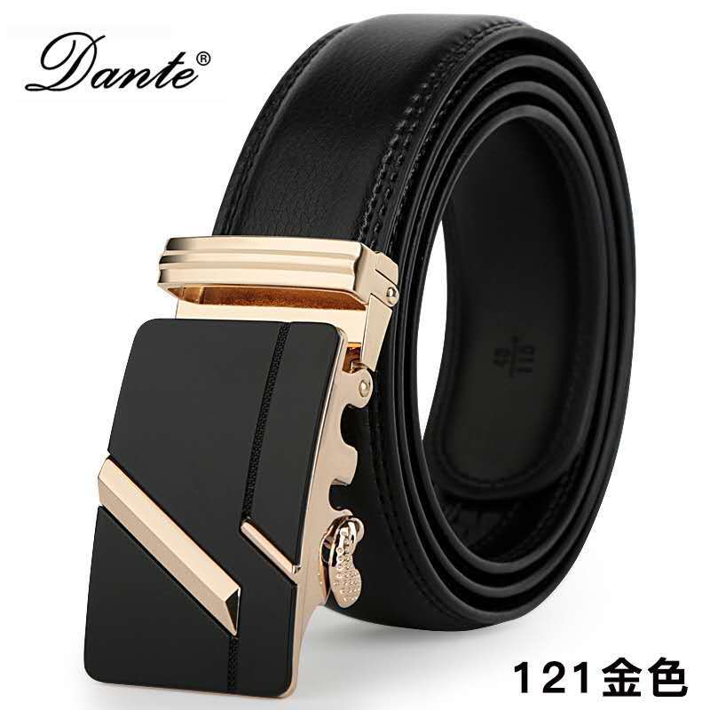 Dante 品牌荔枝纹豹头自动扣皮带男腰带时尚休闲商务百搭潮流皮带黑色系棕色系