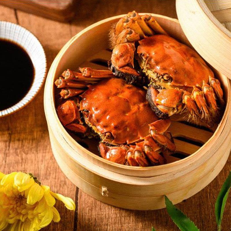 澄湖之心大闸蟹 生鲜螃蟹 公蟹3.0-3.5两母螃蟹2.5-2.8两3对6只装图片