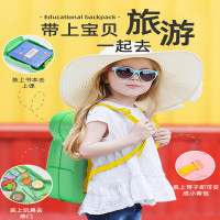 儿童过家家仿真厨具套装女孩做饭炒菜宝宝煮饭玩具3-6岁女童礼物(绿色青蛙厨房背包)