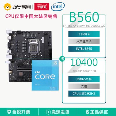 七彩虹 BATTLE-AX B560M-HD DELUXE V20 主板+英特尔i5-10400 板U套装