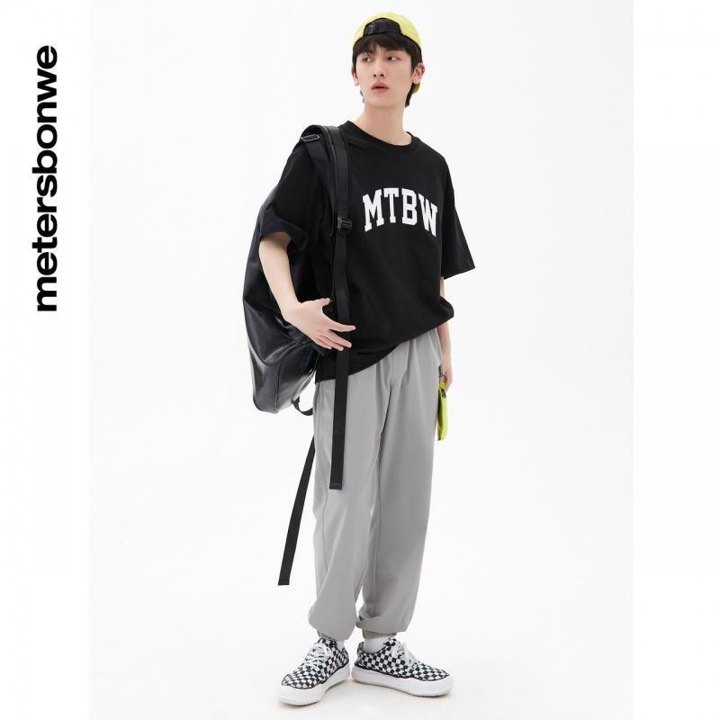 1件5折价80美特斯邦威短袖男重磅t恤百搭夏季复古美式衣服男潮上衣