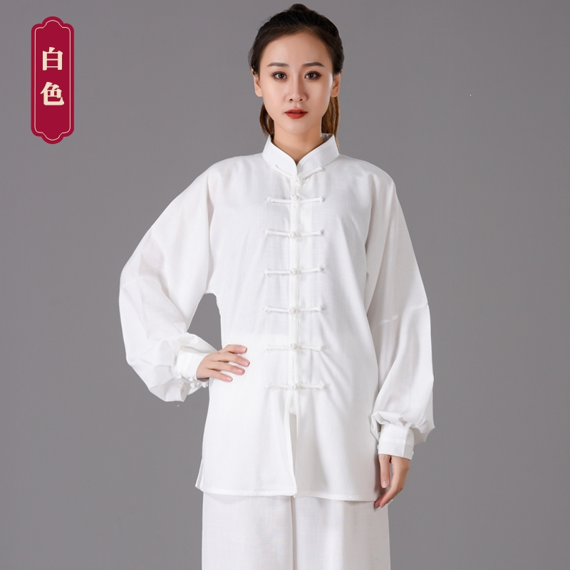 太极服女春秋功夫太极拳练功服古达男武术表演服装视频