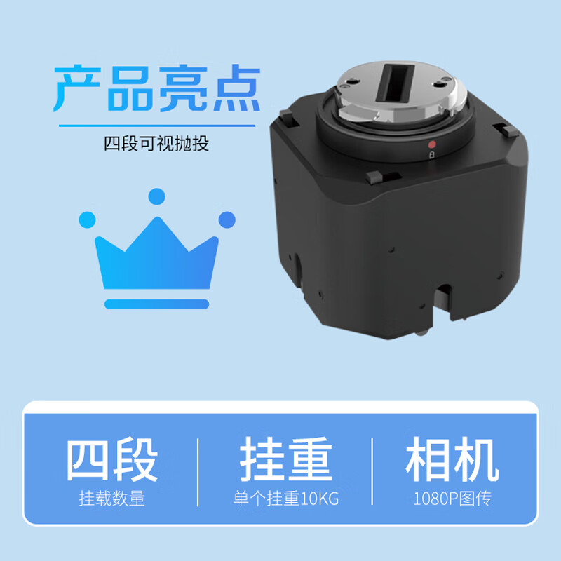 大疆(DJI)四段可视空投PTS4 三方挂载配件 适配经纬M400/M350无人机 实时图传 单点投放/一键全投 提货卡高清大图
