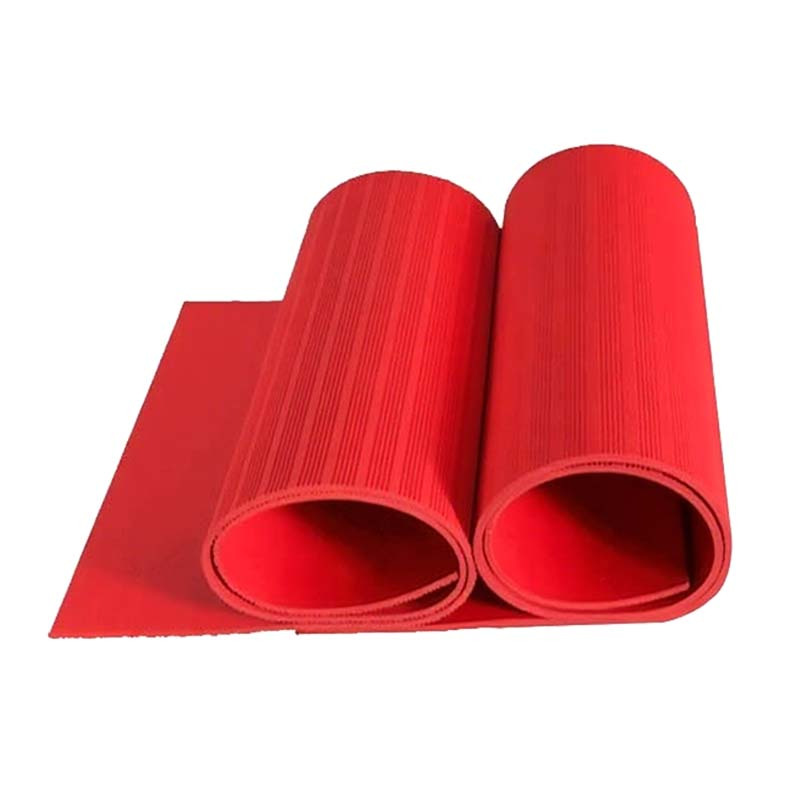 天空桥 绝缘胶垫 红色条纹 6kv 3mm*1米*5米 卷高清大图