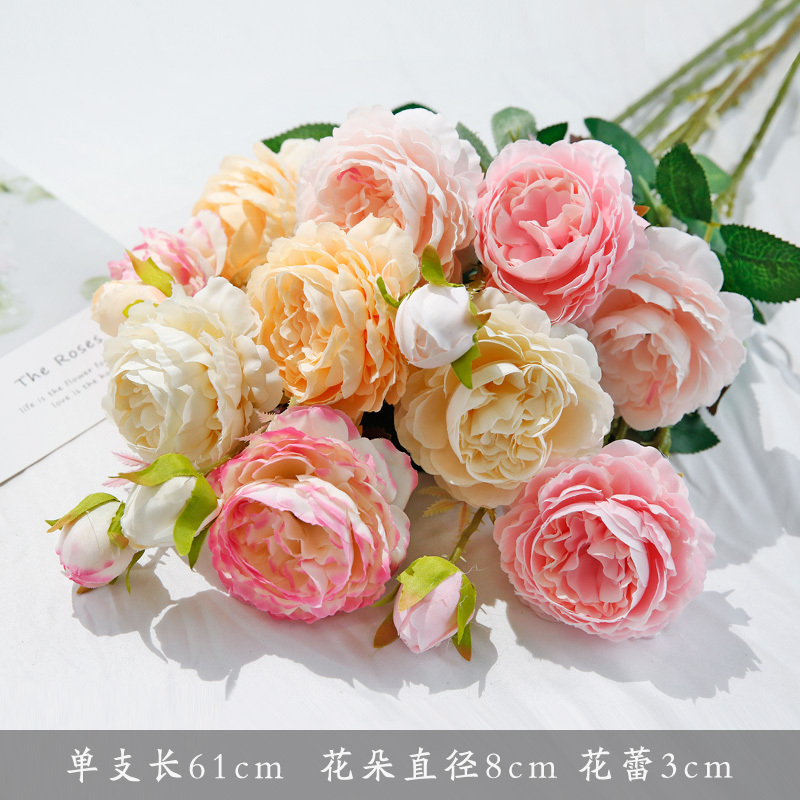 徐健 Xujian 花瓶 花艺仿真牡丹花假花家居客厅装饰干花餐桌摆件玫瑰花束婚庆花瓶插花澳洲牡丹 浅色系 5色 各1 价格图片品牌报价 苏宁易购徐氏专营店