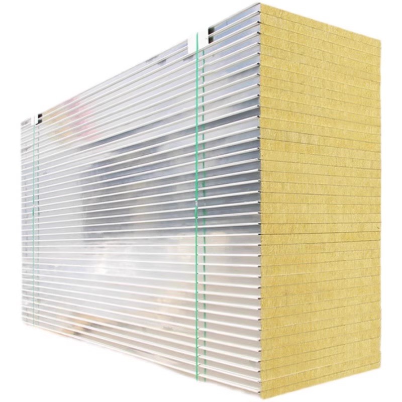 吉迎尚品 岩棉板彩钢隔墙板矿棉板 75mm厚 平方米高清大图