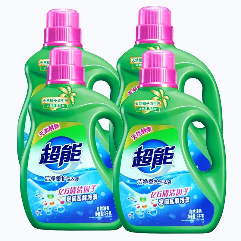 超能洁净柔护洗衣液--自然清香3kg