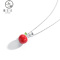 创意红苹果项链女纯银锁骨链潮网红可爱清新平安果吊坠圣诞 JiMi