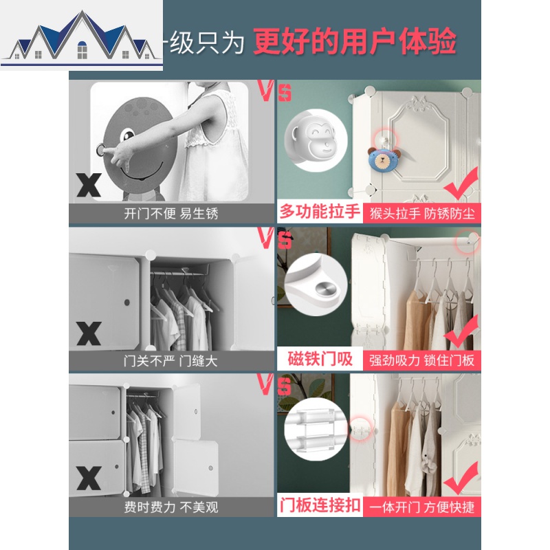 衣柜布衣服多功能整理储物柜折叠布艺宿舍居家简易组装单人收纳柜 三维工匠高清大图