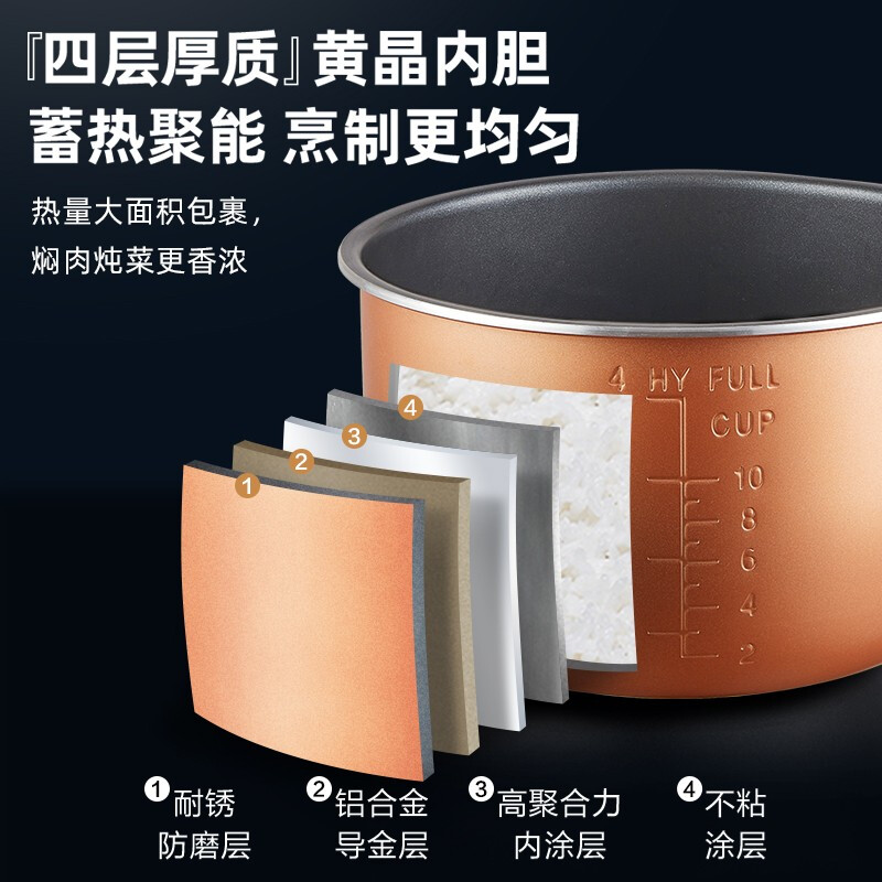 小熊(Bear)电压力锅 5L微电脑保温预约电压锅 YLB-A50M1高清大图