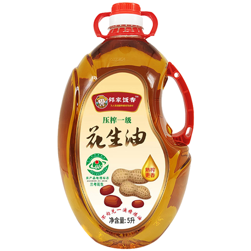 邻家饭香花生油物理压榨一级无转基因原料5L*1瓶LJFX286
