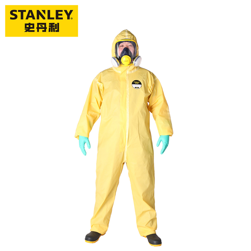 史丹利ST3330标准款防化服 黄色SXWW3330CN-S 耐酸碱危化品防化服防腐蚀