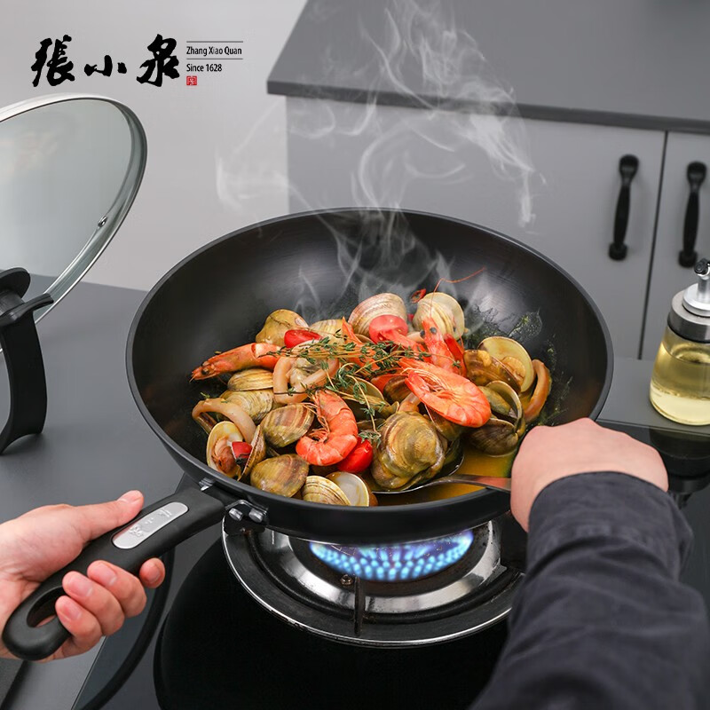 张小泉(SINCE 1628)张小泉万家简品炒锅C30330100 炒菜锅具电磁炉燃气煤气灶通用 LJ高清大图