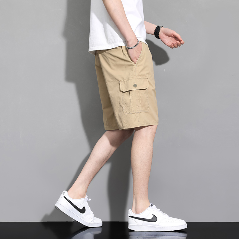 渔人船长夏季男士工装五分裤休闲运动短裤轻薄透气跑步短裤高清大图