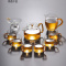 富光(FUGUANG) 现代简约客厅玻璃茶杯 茶具七件套 单套装