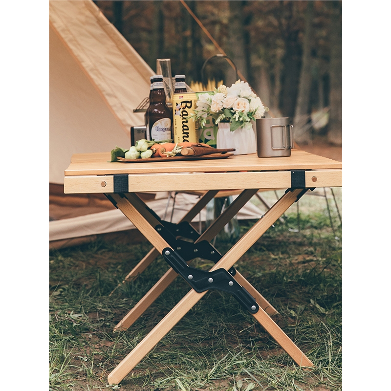 户外折叠桌闪电客便携式露营蛋卷桌野餐野外自驾游木桌椅小茶桌子