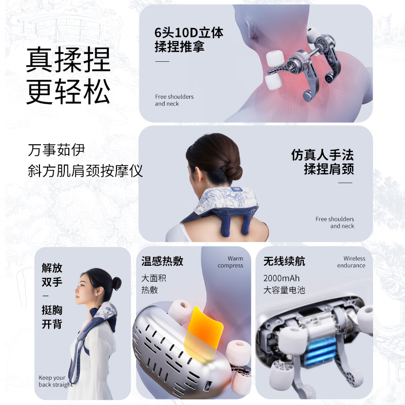 罗莱 万事茹伊 斜方肌肩颈按摩仪 NM-R高清大图