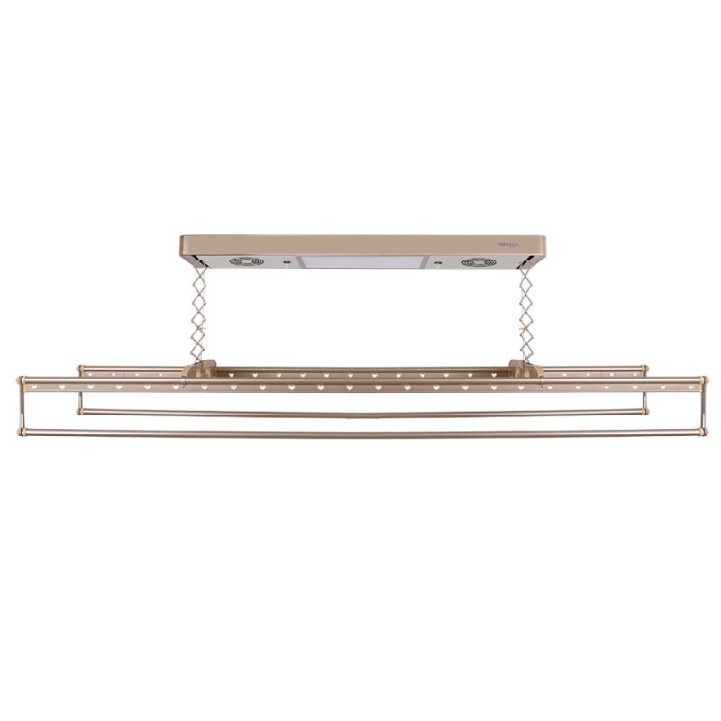 好易点电动晾衣架 阳台升降伸缩晒衣架 智能遥控晾衣杆 四杆照明杀菌