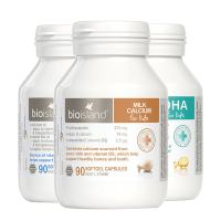 BIO ISLAND 佰澳朗德 液体乳钙+鱼油+DHA 3件装
