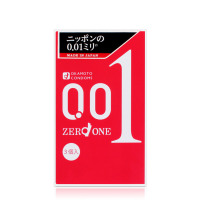 【冈本001】okamoto 冈本 0.01超薄避孕套 3个/盒 日本进口 超薄款 10盒装