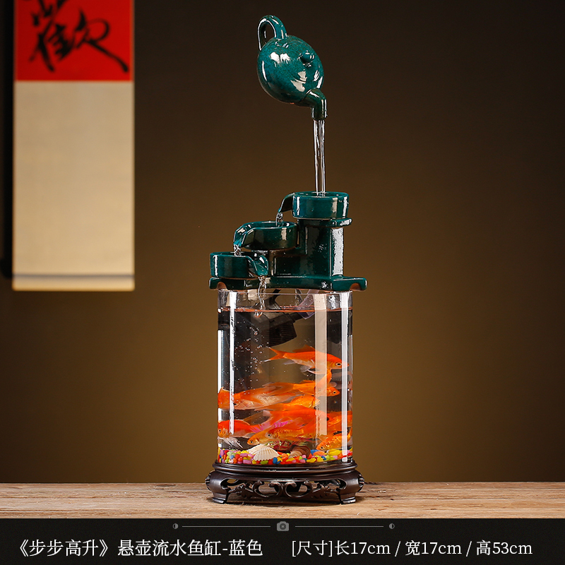 循环流水器生财摆件招财景观鱼缸创意家居办公室客厅开业乔迁礼品