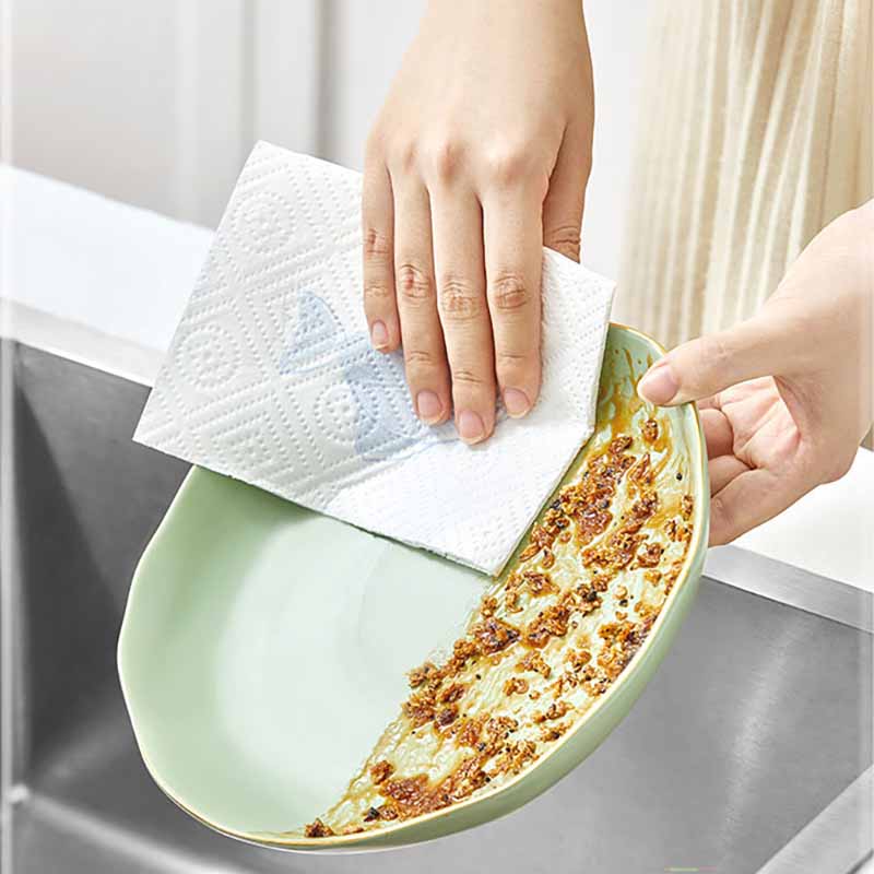 心相印厨房用纸吸油厨房纸巾加大加厚食品可接触级70节*12卷KT706高清大图