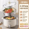 九阳电火锅HG25-G201S 2.5L三档机械控温轻巧便携家用多功能料理锅