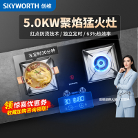 创维(Skyworth)燃气灶双灶台式嵌入式定时液化气灶Z42 天然气20Y