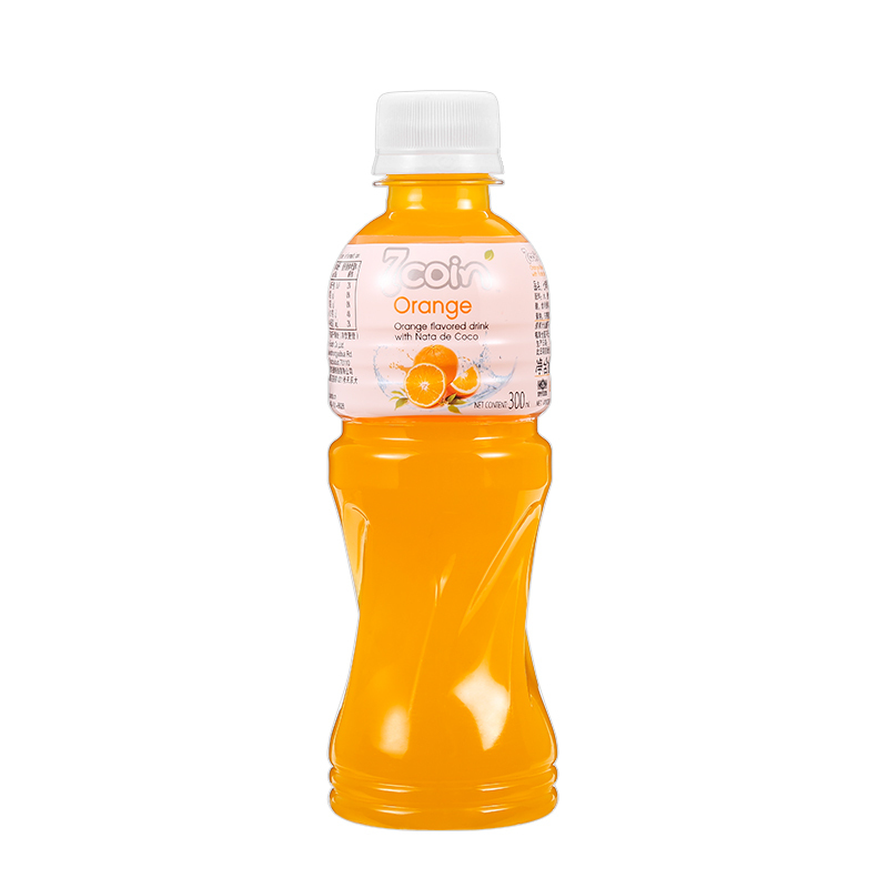 七咔呢(7coin) 橙汁饮料 含椰果 300ml*6支 泰国进口饮料