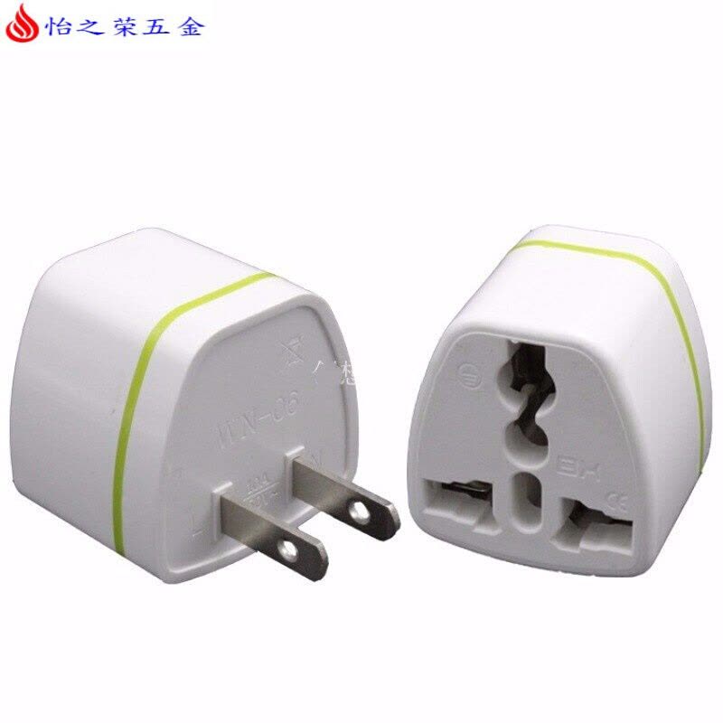 两脚转三脚插头 三孔转二孔 三眼2脚转3脚转换器插座 3角电源插头 升级版二扁脚(买二送一)图片