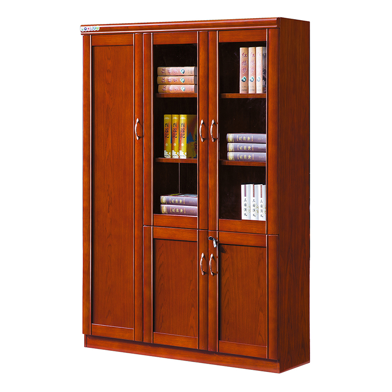 臻远ZY051411木质文件柜油漆贴木皮资料柜书柜 三门