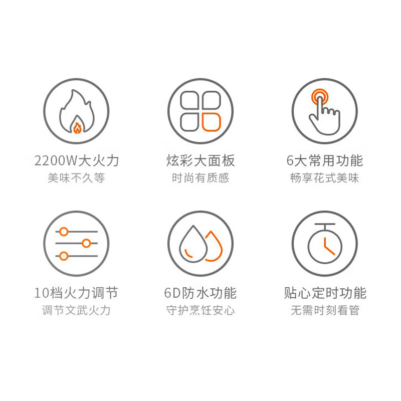 九阳(Joyoung)电磁炉炫彩系列电磁灶2200W大功率IH猛火爆炒触控按键耐用面板C22S-N516单机版高清大图