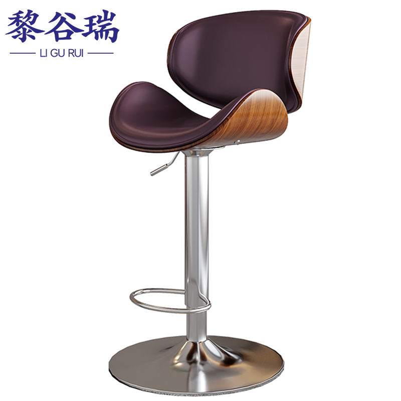 黎谷瑞升降吧台椅 椅子牛皮把