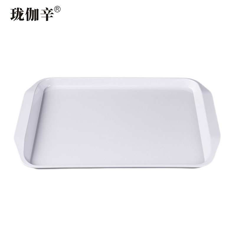 珑伽辛 耐高温密胺双耳托盘 43.2*30*3.2cm/个高清大图