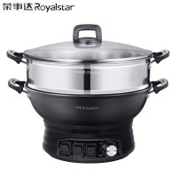 荣事达多功能电热锅电蒸锅家用电火锅炒菜多功能电热锅优质一锅多用锅RDT5-34单笼款