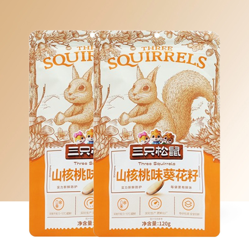 三只松鼠葵花籽120g*2袋颗粒饱满山核桃味110010-02高清大图