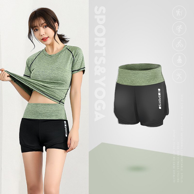 班蒂纳健身速干跑步短裤女防走光百搭松紧宽松运动服休闲裤SYJDK05