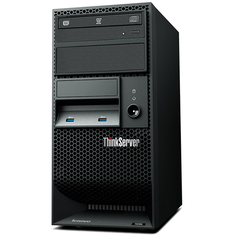 联想 ThinkServer TS250 (E3-1225v6/8G/2*1TSATA/单电源) 小型塔式服务器