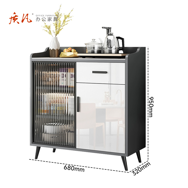 质凡 现代简约家用茶水柜玄关柜餐边柜/ZF-XGG016/680*320*950mm高清大图