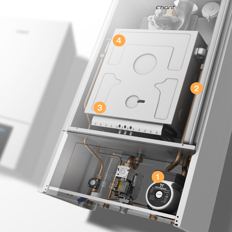 创尔特(Chant)燃气壁挂炉 天然气家用洗浴供地暖两用燃气热水器 28KW采暖炉升级款 L1PB28-HD(B)高清大图