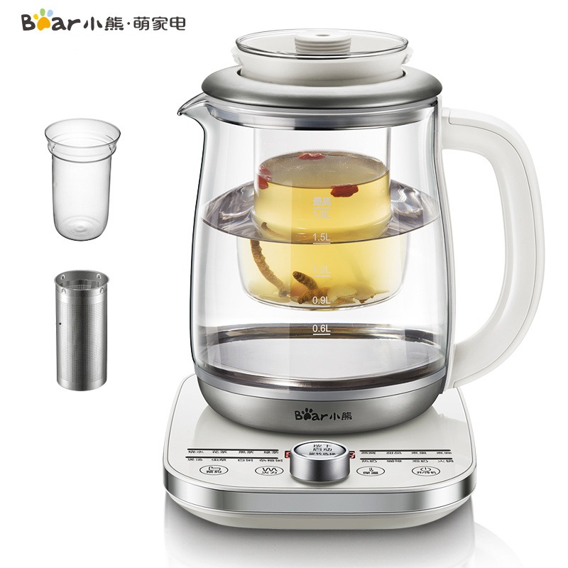 小熊燕窝盅家用养生壶全自动加厚玻璃花茶壶电煮茶器隔水炖燕窝机