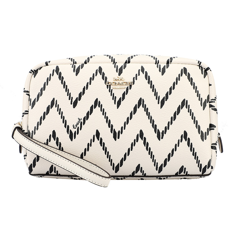 COACH 蔻驰 女士印花皮革化妆包洗漱包 气质百搭 欧美时尚女手包