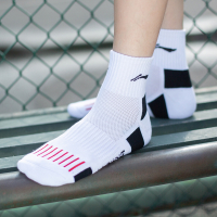 李宁(LI-NING)袜子运动袜中筒球袜纯棉男加厚女羽毛球袜毛巾底冬季篮球精英