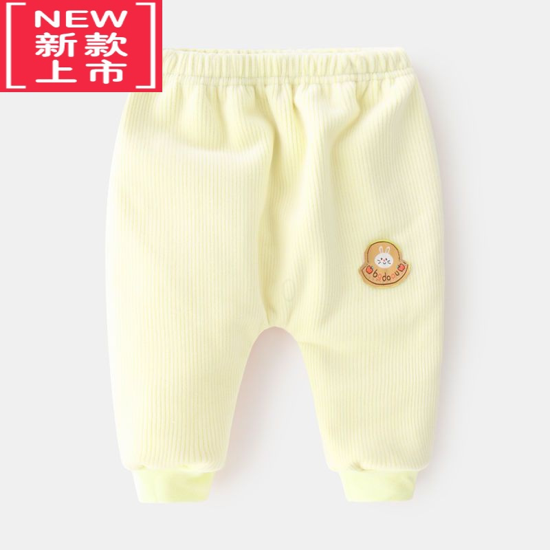 可莉允婴儿长裤秋冬加绒宝宝大PP裤子男童灯芯绒保暖裤女宝0-1岁屁屁裤